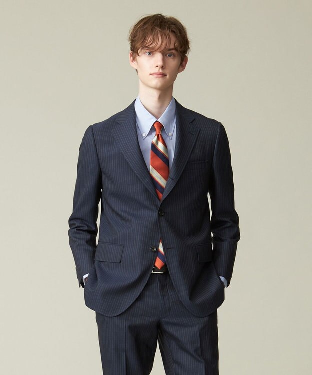 J.PRESS MEN 【CUBA BEACH MASTERPIECE】オルタネートストライプ スーツ ダルブルー系1