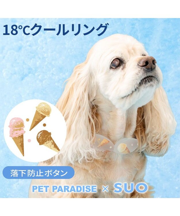PET PARADISE ペットパラダイス １８℃ クールリング ＳＭ 《アイス柄》中型犬 ピンク