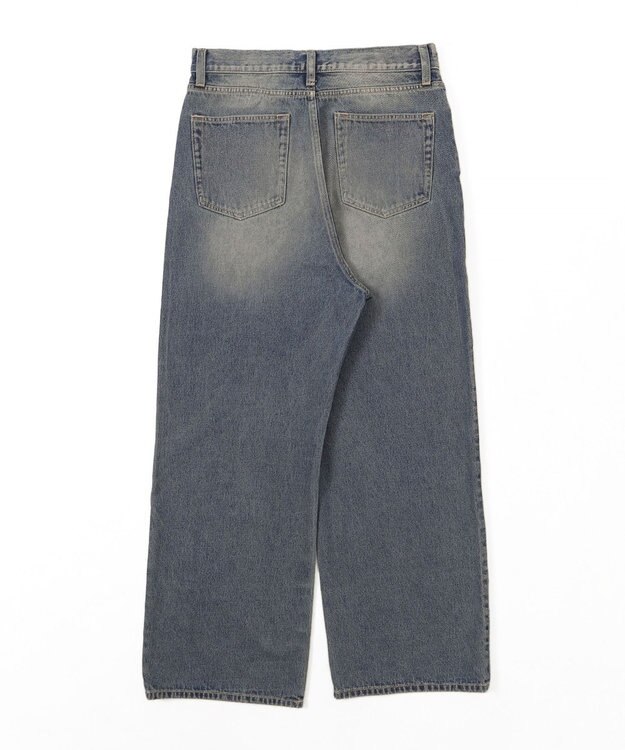 WEGO 【ユニセックス着用ITEM/SMLサイズ展開/ウエスト調整可】バギーデニムパンツ デニム中濃色