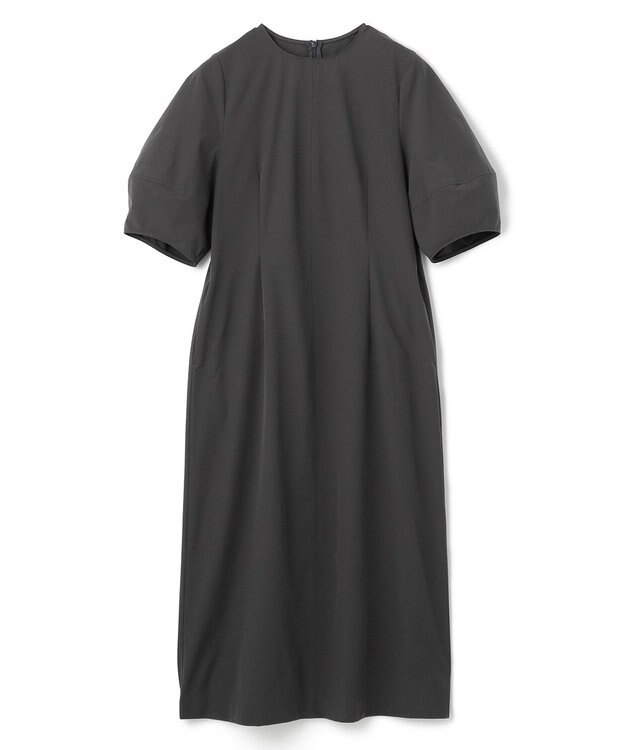 UNFILO FINE MOVE ランタンスリーブワンピース チャコール