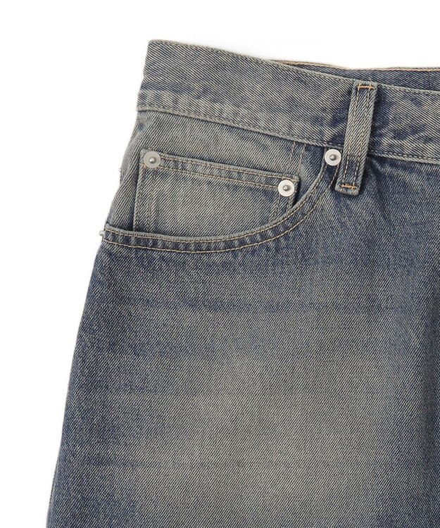 WEGO 【ユニセックス着用ITEM/SMLサイズ展開/ウエスト調整可】バギーデニムパンツ デニム中濃色