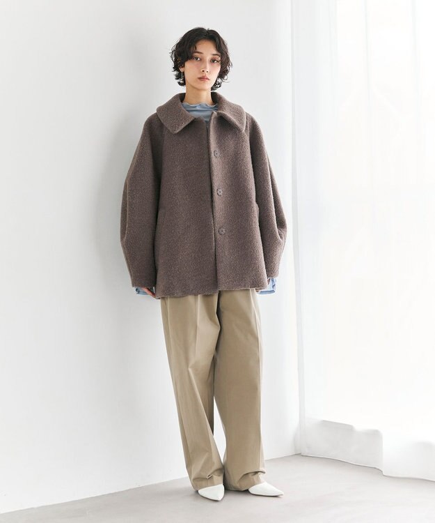 #Newans 素材が変わり新登場！ウエスト調整可ワイドチノパンツ ベージュ系