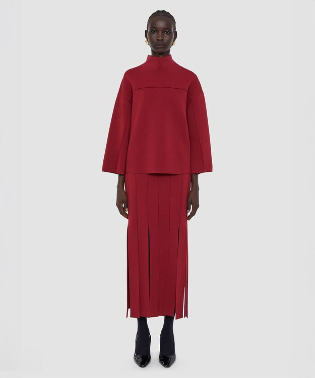 JOSEPH コンパクトミラノ　ニットトップ Cherry