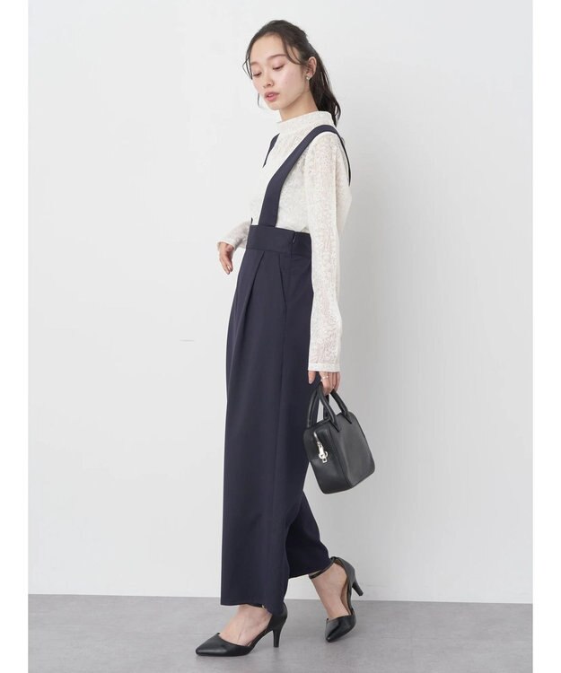 earth music&ecology ２ｗａｙハイウエストパンツ Navy