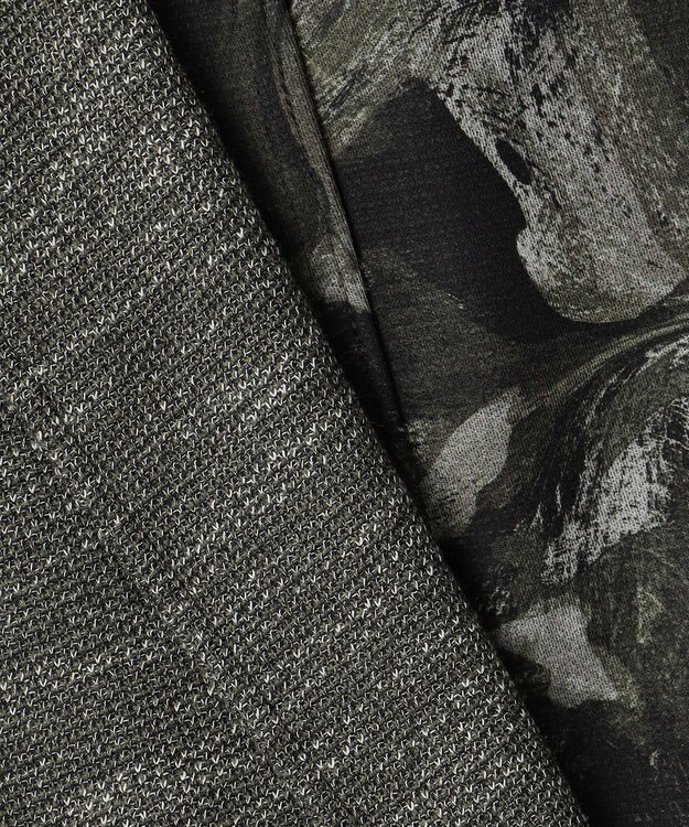 JOSEPH ABBOUD 【イタリア素材/軽量/ストレッチ】バックプリントジャージー ジャケット カーキ系