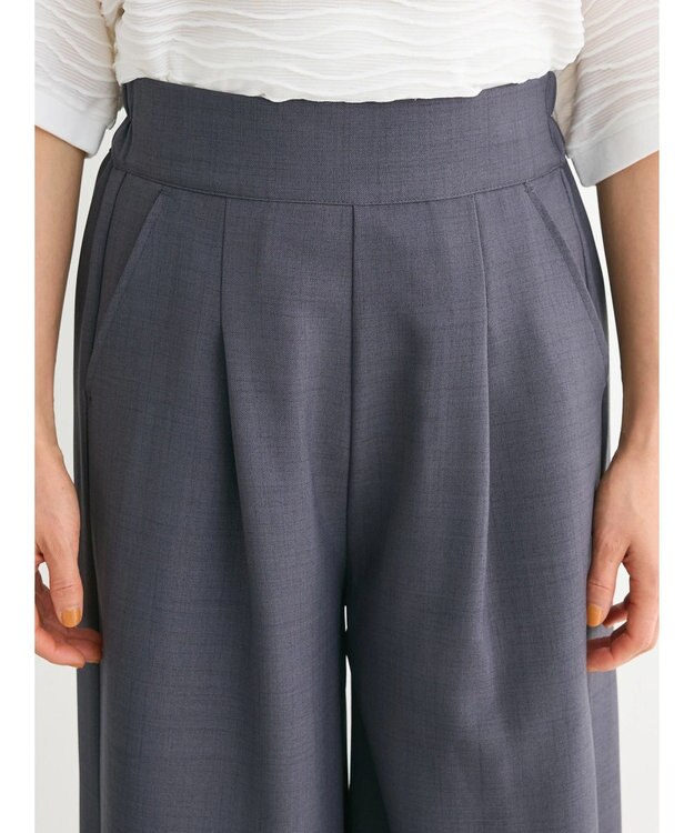 Green Parks ・ＥＬＥＮＣＡＲＥ　ＤＵＥ　リネンライクワイドパンツ Charcoal Gray