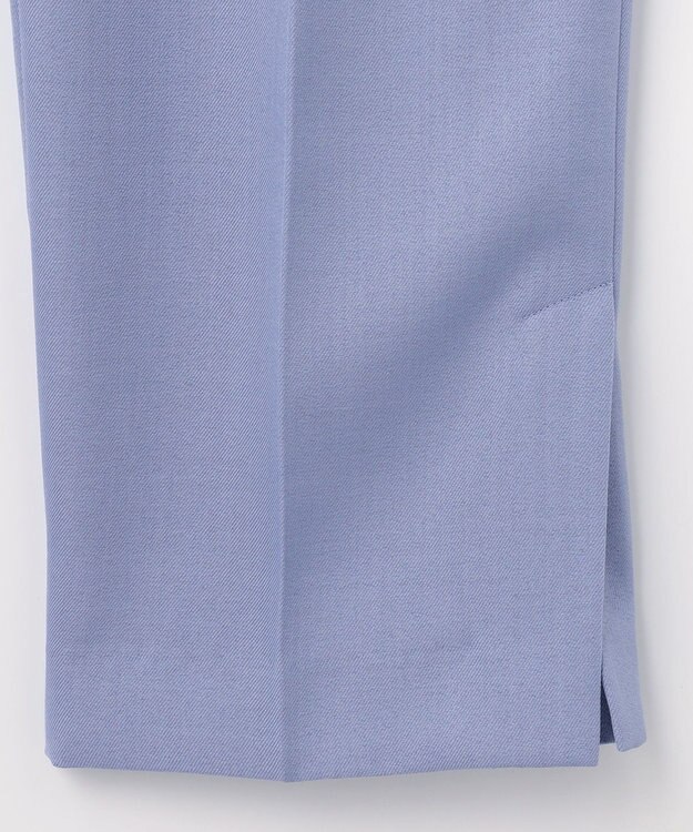 自由区 【接触冷感・速乾・UVケア・撥水・防シワ・XSサイズあり】リネンライクツィルテーパード パンツ ダルブルー系