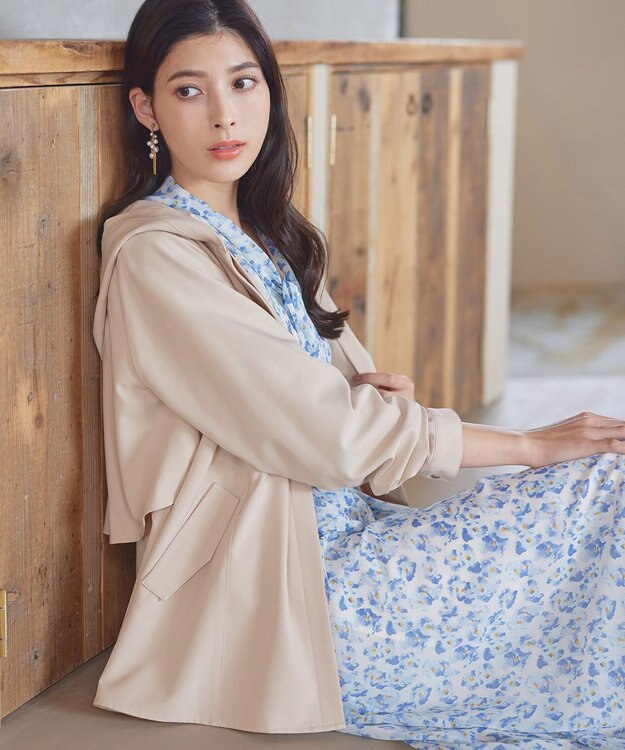 Tiaclasse 【新色追加・洗える】マウンテンフレアパーカー ライトベージュ