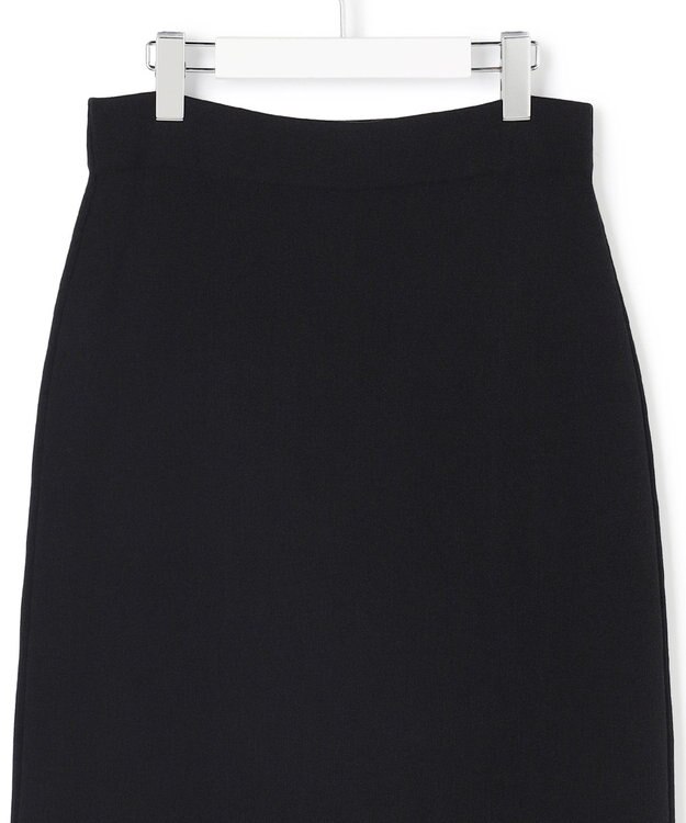 ICB L 【先行予約】コットンポリエステルスムース ニットスカート ブラック