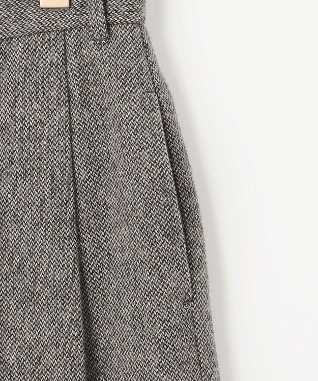 組曲 S ネコアシツィード ワイドパンツ グレー系