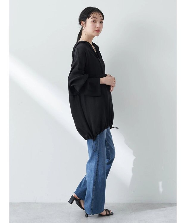 earth music&ecology シアーアノラック Black