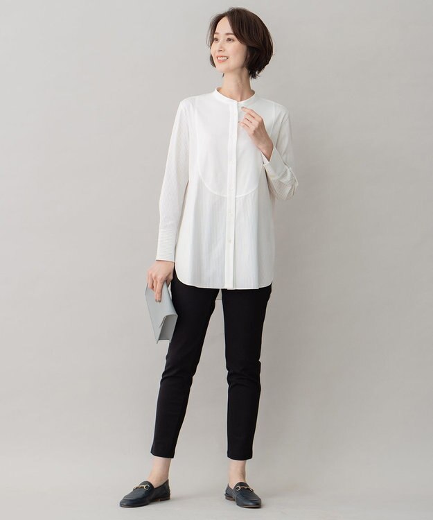 自由区 S 【WEB限定・洗える・撥水加工】ストレッチスリム レギンスパンツ ブラック系