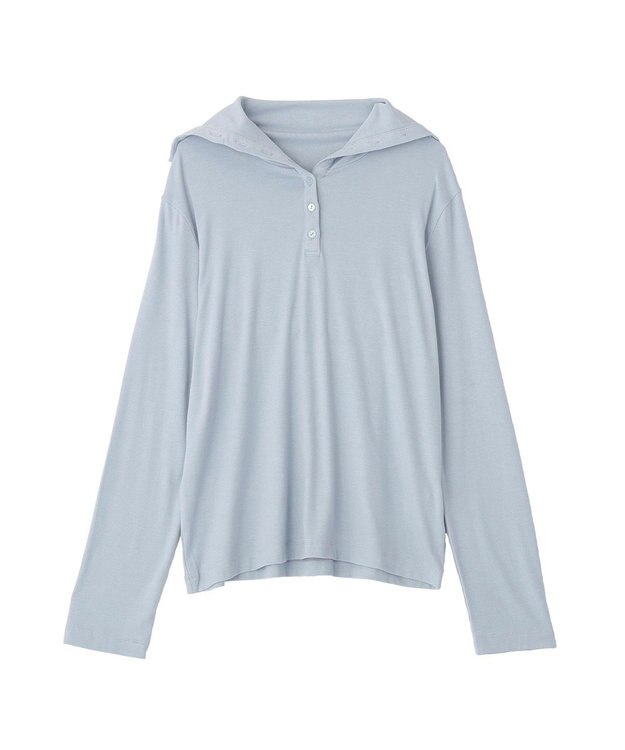 CRAFT STANDARD BOUTIQUE ハイネックハーフボタンプルオーバー Light Blue