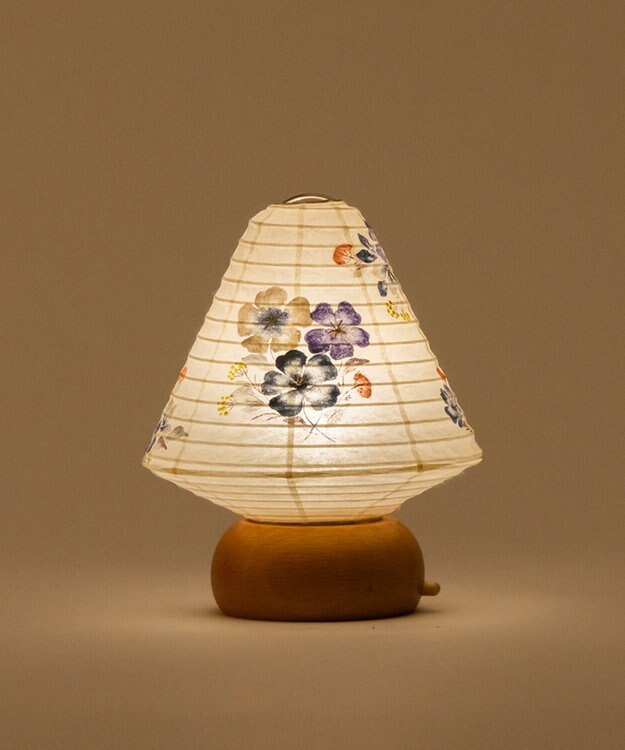 ちょうちん堂 【あかり道】〈手書絵付〉アリアケスミレ ちょうちん ライト ホワイト