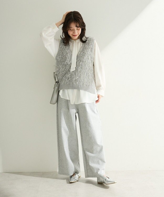 Green Parks Ｏ．２ｗａｙボウタイブラウス Ecru