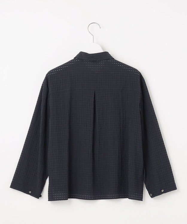 J.PRESS LADIES 【洗える・吸水速乾】トリオシアーチェック シャツ ネイビー系