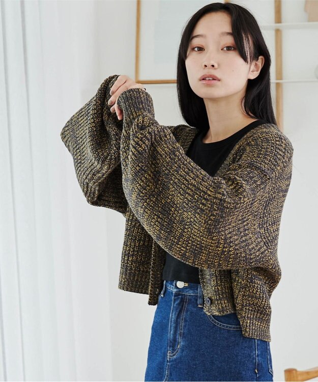 WEGO Vネックカラーカーディガン ネイビー