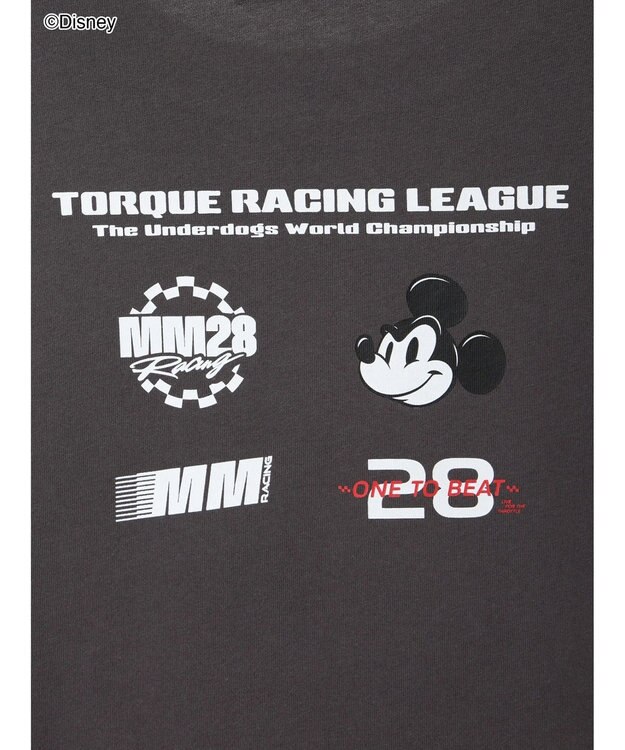 Te chichi 【Disney】MICKEY/ロゴプリントTシャツ チャコールグレー