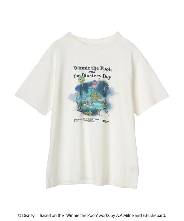 Green Parks Ｗｉｎｎｉｅ　ｔｈｅ　Ｐｏｏｈ／ラメプリント半袖ＴＥＥ Off White