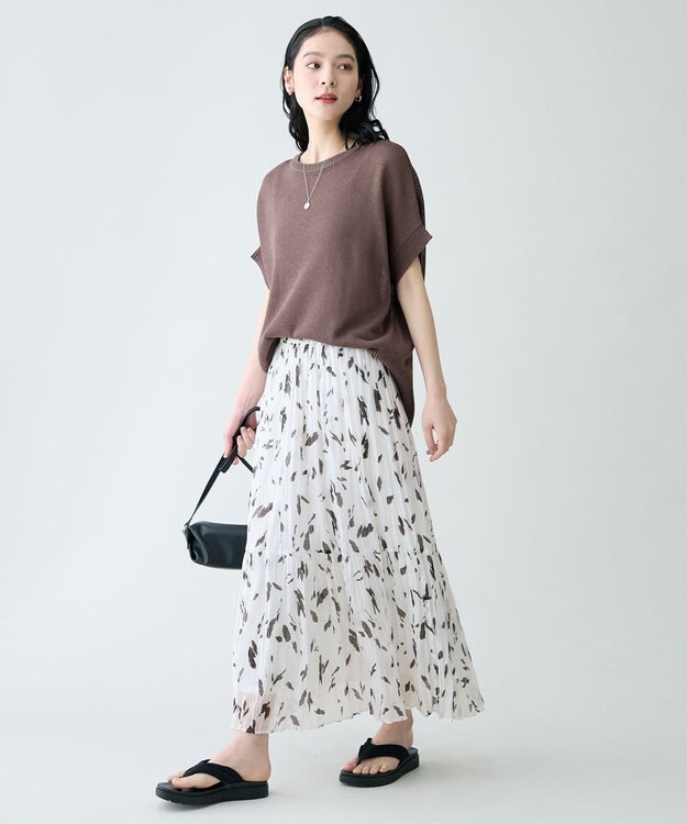 ANY ラミータッチオーバーニット モカ