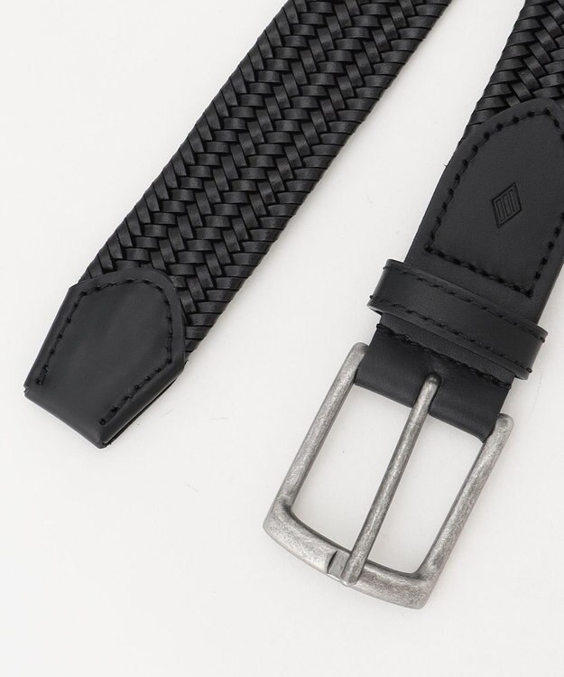 JOSEPH ABBOUD 【キングサイズ・イタリア素材・ストレッチ・日本製】 ストレッチレザー ベルト　30㎜ ブラック系