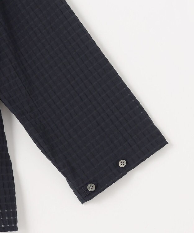 J.PRESS LADIES 【洗える・吸水速乾】トリオシアーチェック シャツ ネイビー系