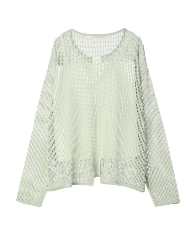 Green Parks ＳＥＴ２点　透かしカーデ＋キャミソール Green