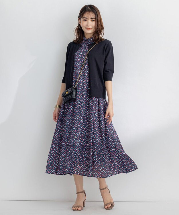 組曲 【洗える】プティフラワージョーゼットシフォン ワンピース ピンク系5