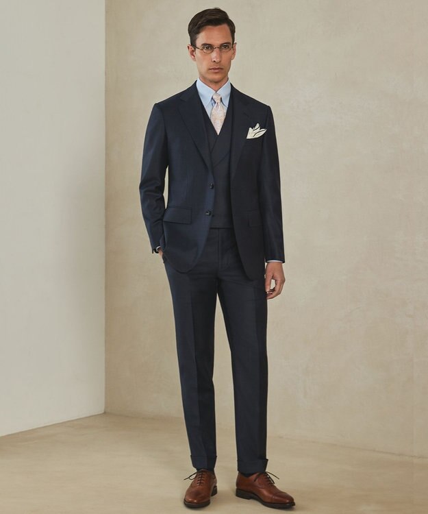 GOTAIRIKU 【形態安定】PREMIUMPLEATS_スナップダウン 通年ドレスシャツ(25年モデル) サックスブルー系