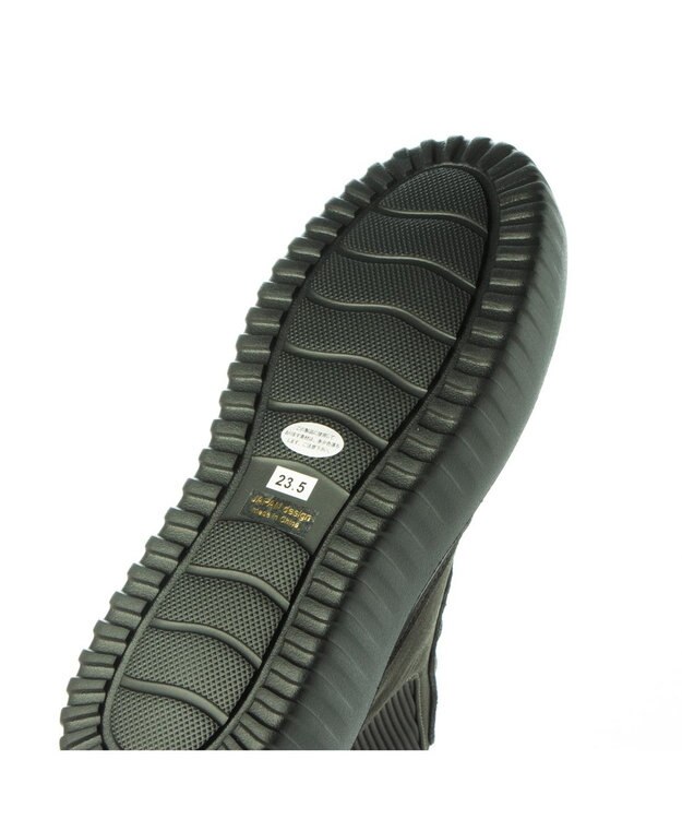 MODE ET JACOMO <D'ICI>プラットフォームハイカットスニーカー カーキキジ