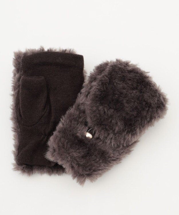 ANY ２ＷＡＹミトンファーグローブ モカグレー