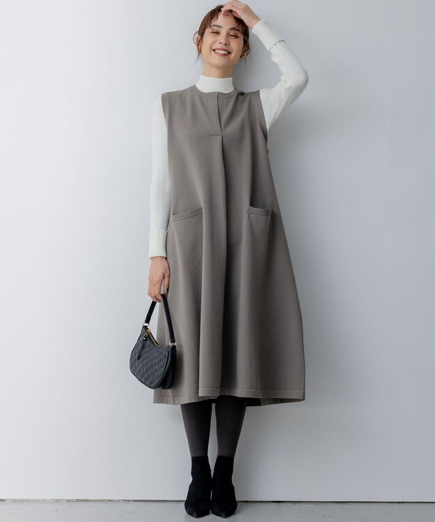 組曲 S 【WEB限定・2SET】ニットジャンスカセット グレー系×ホワイト系