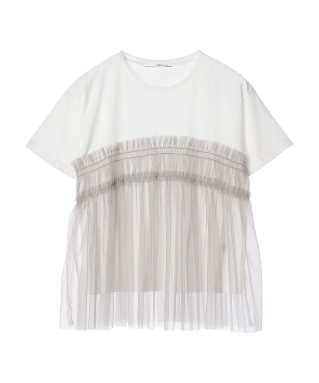 Green Parks ・ＥＬＥＮＣＡＲＥ　ＤＵＥ　チュールドッキングＴＥＥ Off White