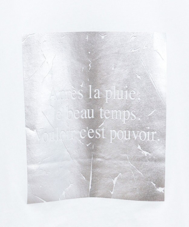 AMERICAN HOLIC ボックスロゴ箔プリントＴシャツ Off White