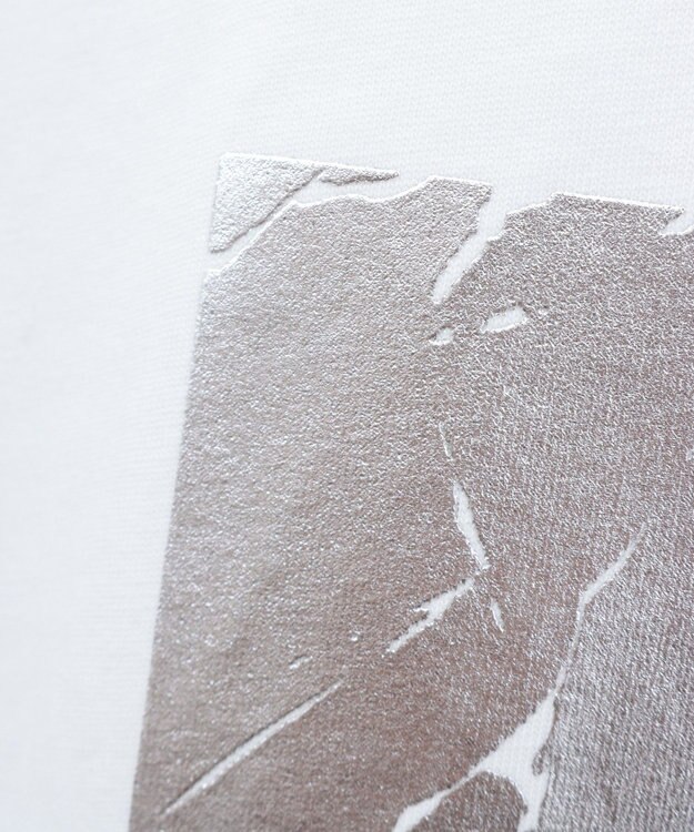 AMERICAN HOLIC ボックスロゴ箔プリントＴシャツ Off White