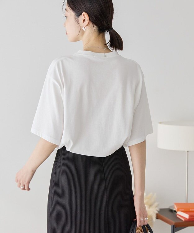 AMERICAN HOLIC ボックスロゴ箔プリントＴシャツ Off White