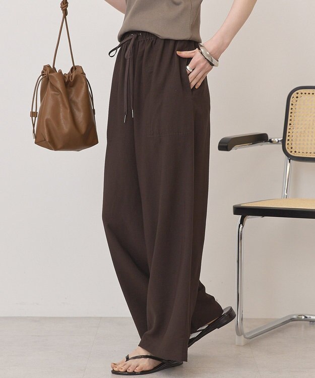 AMERICAN HOLIC 【マルチ機能】ベイカーリラックスパンツ Black