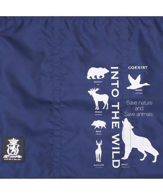 A.D.M.J. 【ナイロン】オリタタミバッグL NAVY