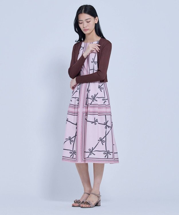 TOCCA RUBAN CARRE ドレス ピンク系5
