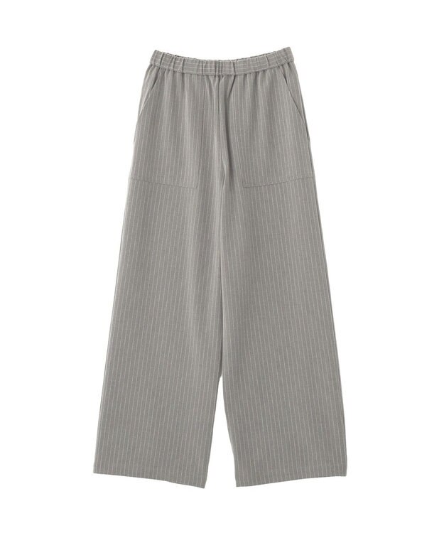 AMERICAN HOLIC 【イージーケア】ベイカーリラックスパンツ Stripe Gray