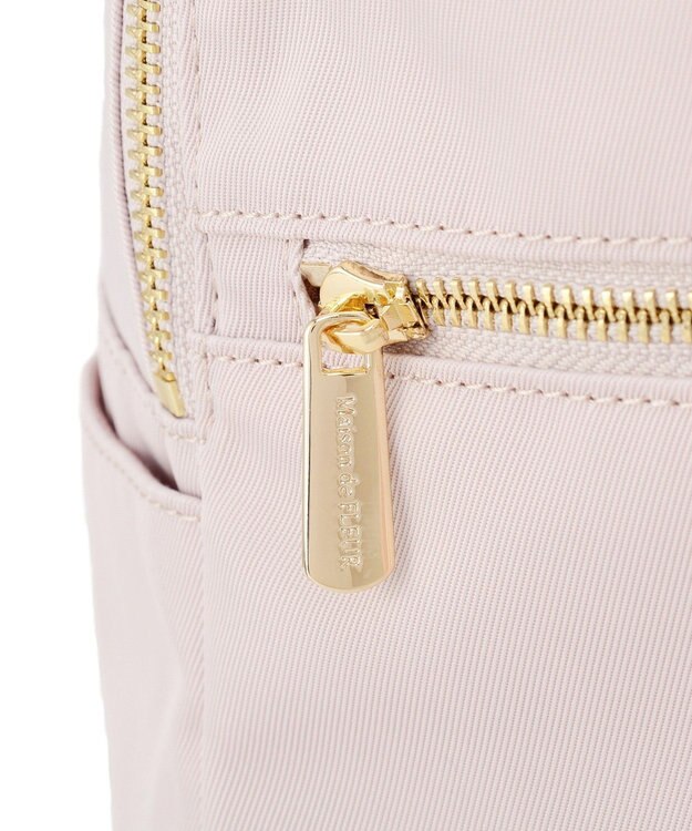 Maison de FLEUR 撥水加工レースアップリボンリュック Grayish Pink