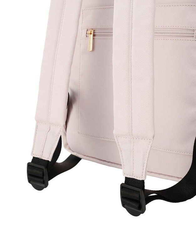 Maison de FLEUR 撥水加工レースアップリボンリュック Grayish Pink