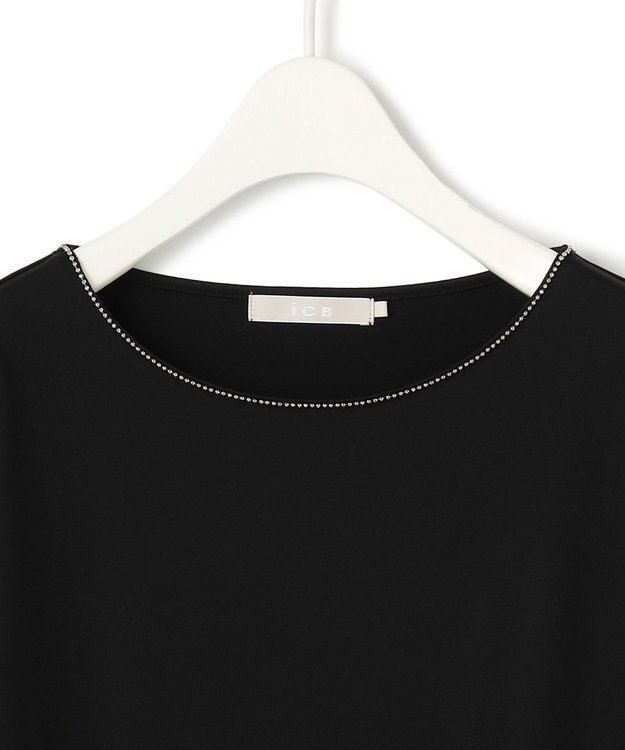 ICB L 【洗える】コンパクトモクロディ プルオーバー［ボールチェーン］ ブラック系