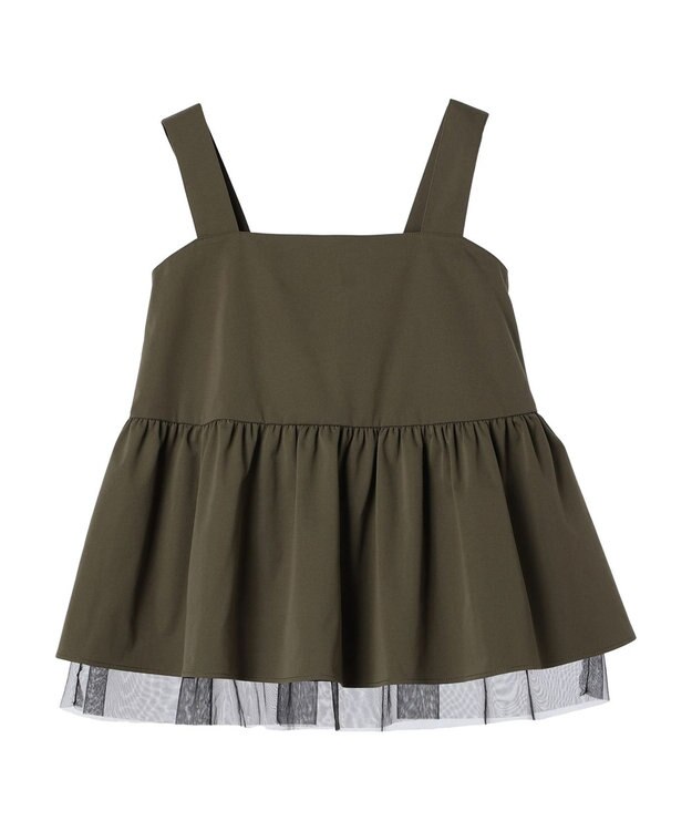 AMERICAN HOLIC チュールレイヤードキャミ Khaki