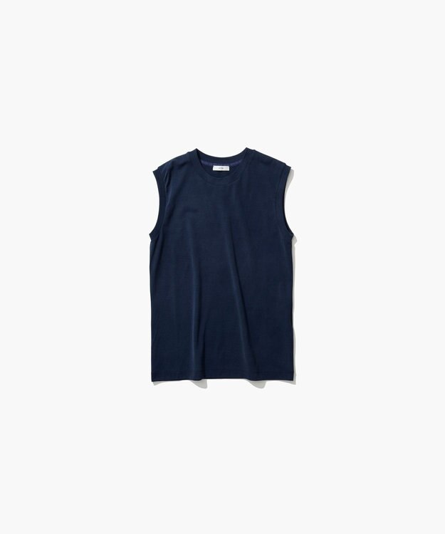 ATON HARD WASHED SUVIN | タンクトップ NAVY