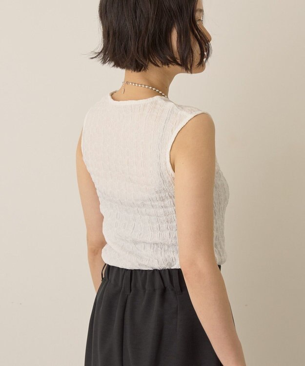 AMERICAN HOLIC フクレジャガードノースリーブトップス Off White