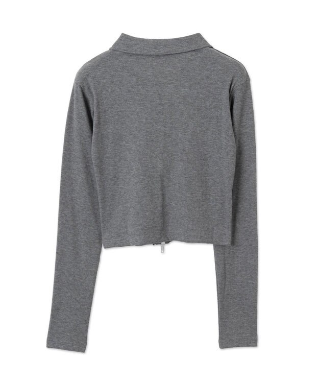 WEGO WジップナンバリングロゴロンT グレー