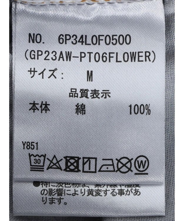 Green Parks ・Ｄｏｕｂｌｅ　Ｆｌａｇｓ　フラワー抜染ストレートデニム Black