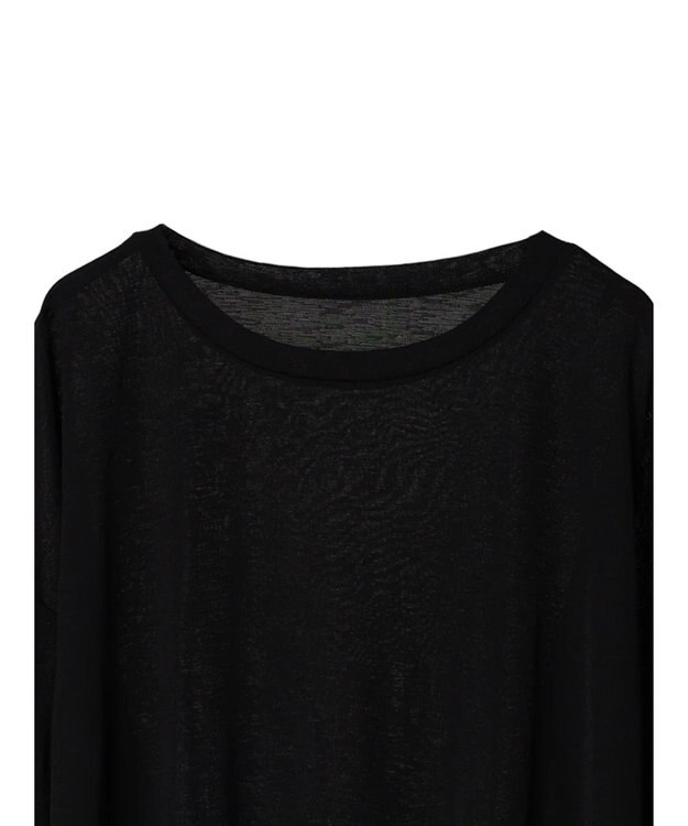 Green Parks 袖チュールドッキングシアープルオーバー Black