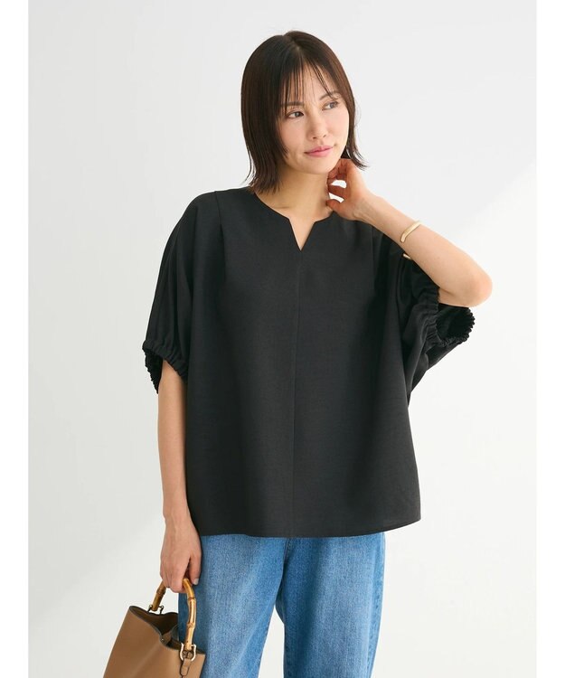 Green Parks ドルマンブラウス Black